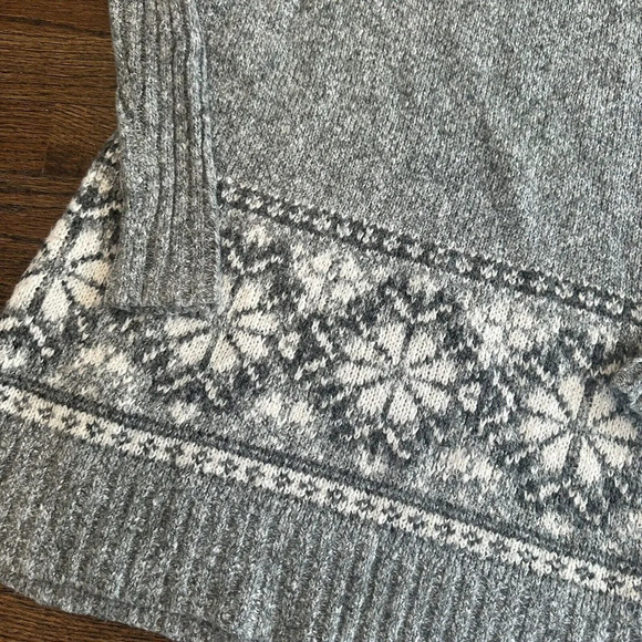 Abercrombie & Fitch Large Turtleneck Sweater Gray and White Marled Large M0467 - Picture 3 of 8